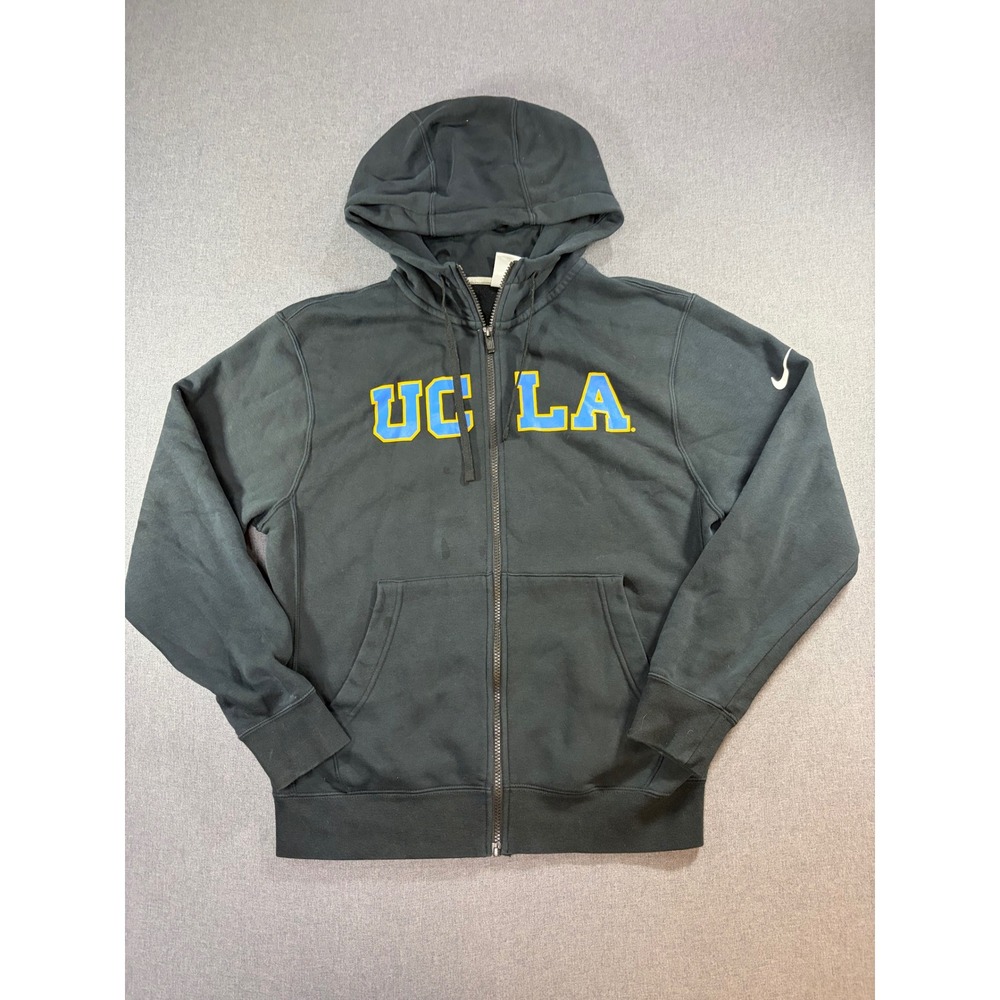 Nike UCLA Bruins Full Zip Hoodie Mens Small Black Fleece Collegiate Sweatshirt